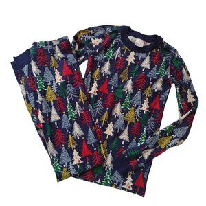 Hanna Andersson Kids Christmas Tree Pajama Set 12 Organic Cotton Holiday PJs